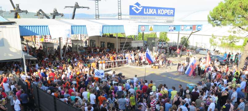 Luka Koper delavci protest