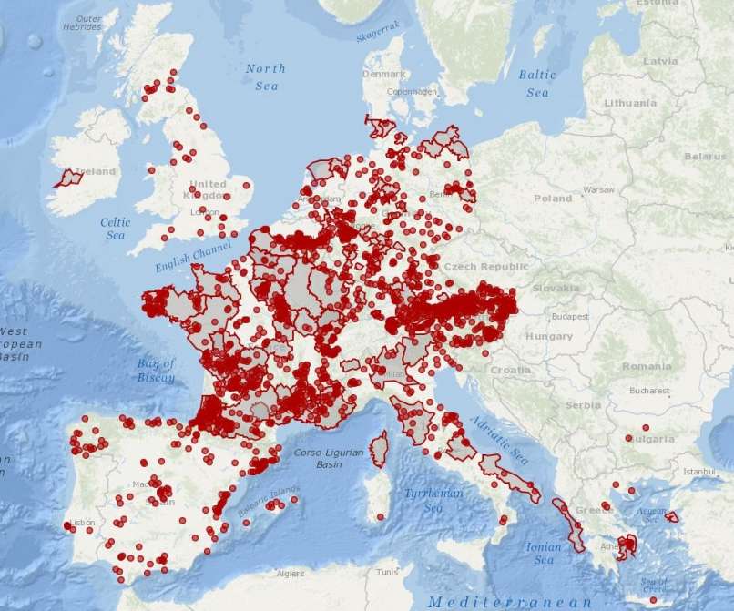 zemljevidek ttip free območja