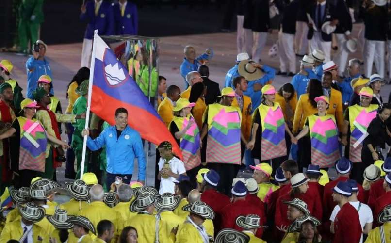 Rio de Janeiro otvoritev olimpijskih iger Slovenski predstavniki zastava