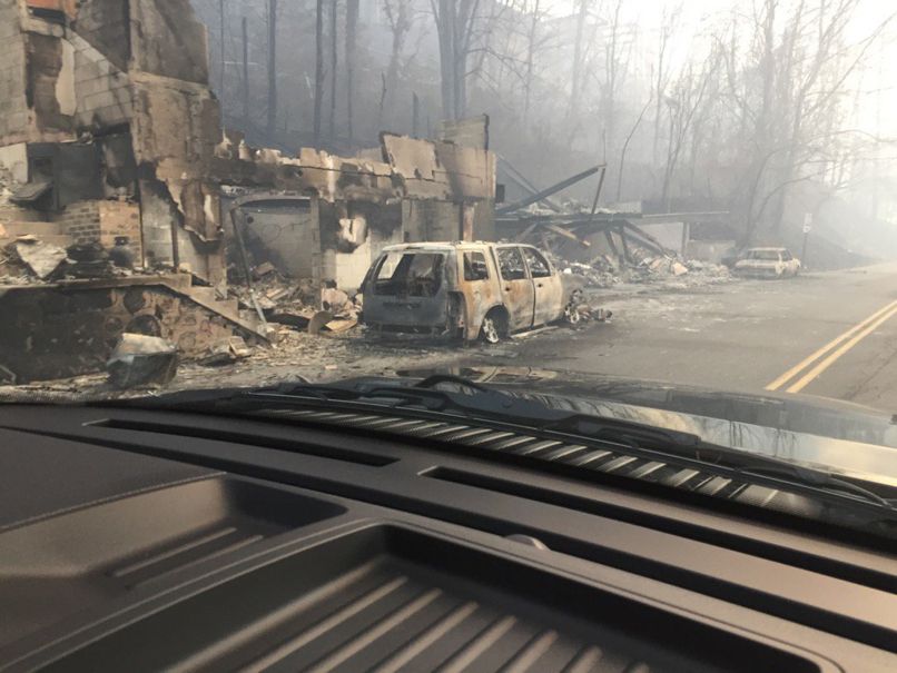 tennessee požar uničenje