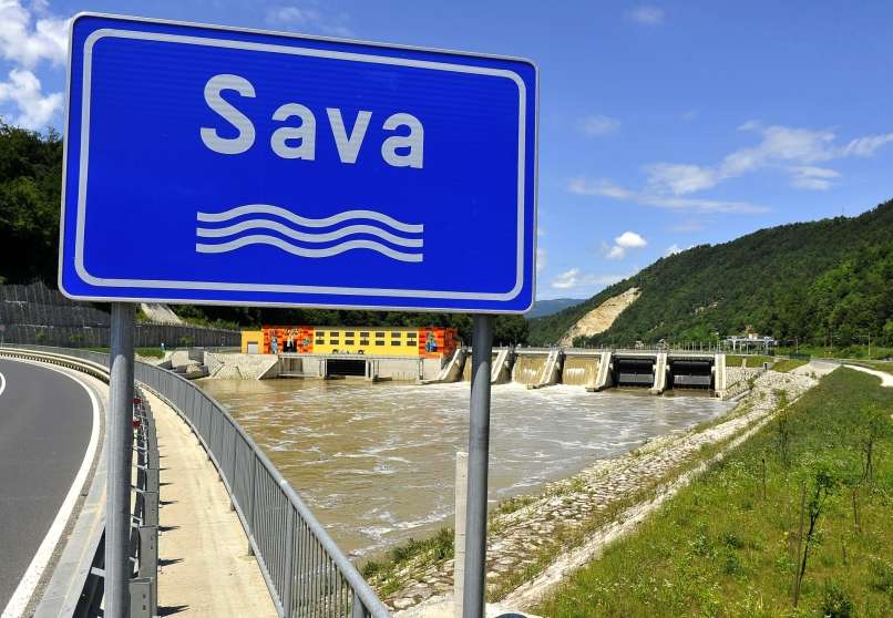 sava, obrežje save, hidroelektrarna krško