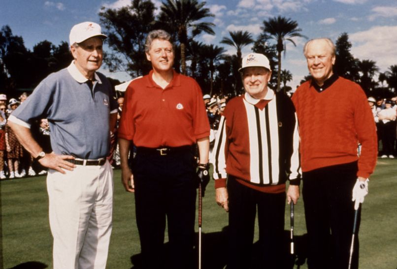 George Bush, Bill Clinton, Bob Hope, Gerald Ford