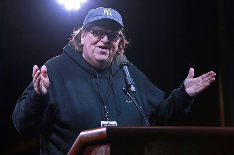 filmar in aktivist Michael Moore, protest, Washington
