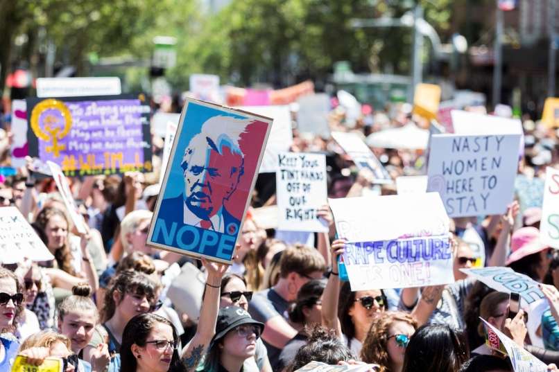 Melbourne, protest, ženske