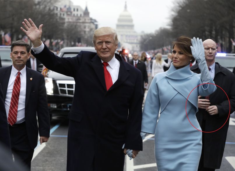 Inavguracija, Donald Trump, Melania Trump, telesni stražar
