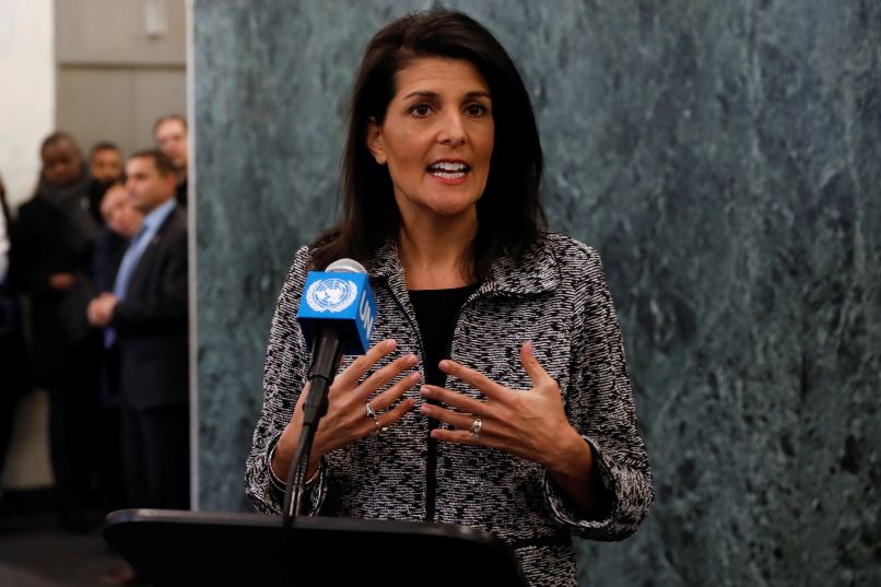 ameriška veleposlanica pri ZN, Nikki Haley