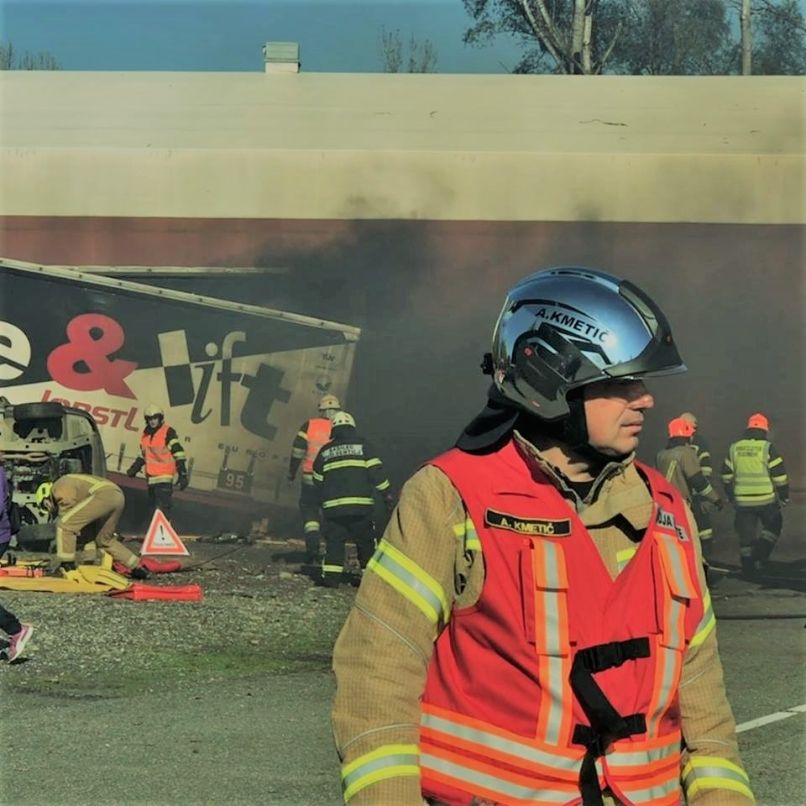 občinski poveljnik, vodja intervencije, Andrej Kmetič, požar, Sladki Vrh, IZREZ