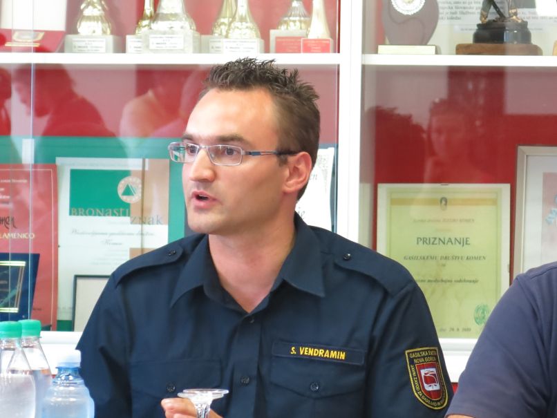 Poveljnik novogoriških poklicnih gasilcev Simon Vendramin