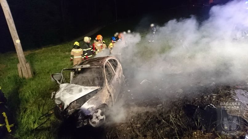 prometna nesreča, gasilci, križišče, Ceršak, Šentilj