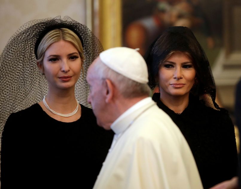 vatikan, Ivanka Trump, Melania Trump, papež Frančišek