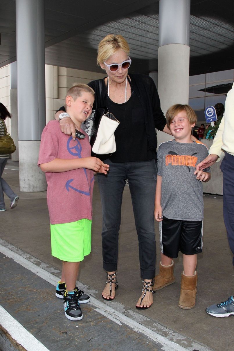 sharon stone, otroka