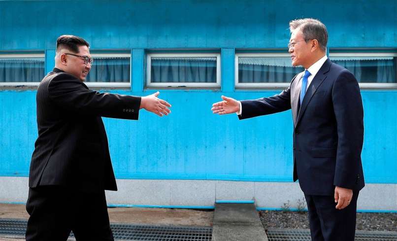 kim džong un moon jae in srečanje korej
