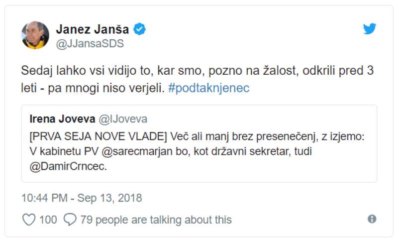 janša o črnčecu