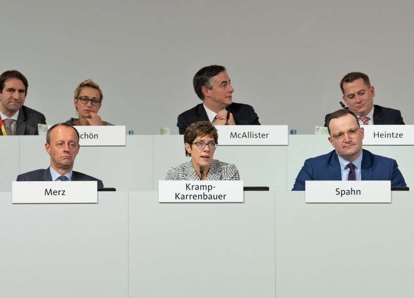 Annegret Kramp-Karrenbauer, jens spahn, friedrich merz