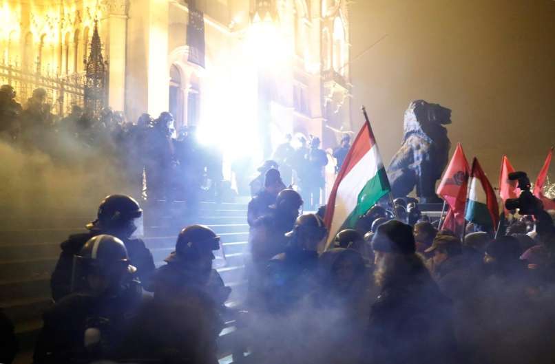 madžarska, protesti,