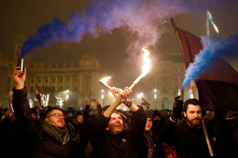 madžarska, protesti,