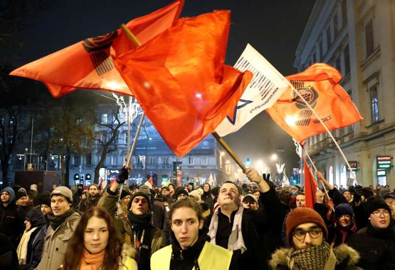 madžarska, protesti,