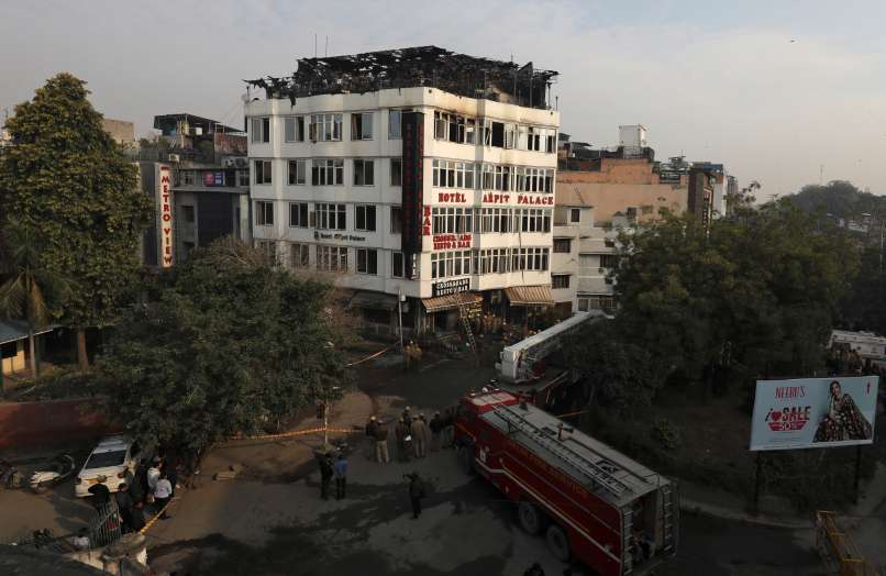 hotel, požar, new delhi
