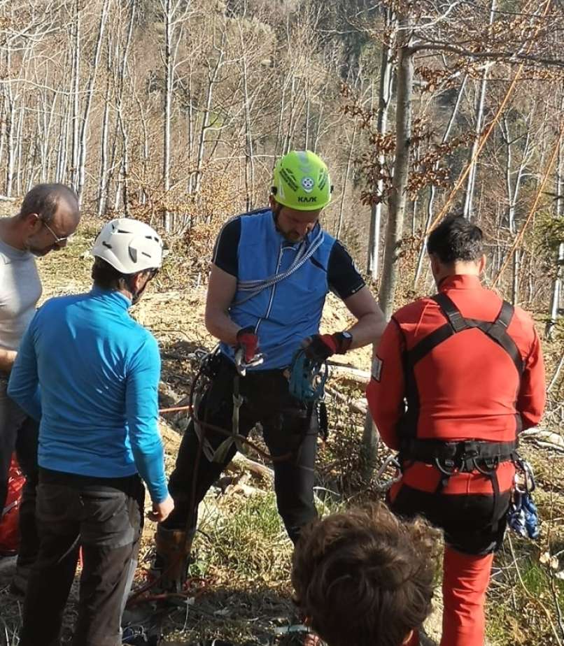 tolminsko, jadralni padalec, drevo, nesreča