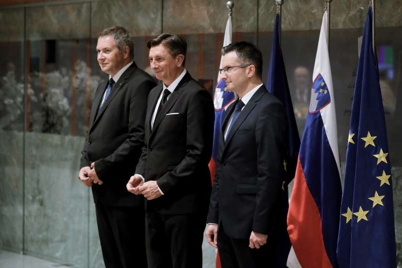 Marjan Šarec, dejan židan, borut pahor