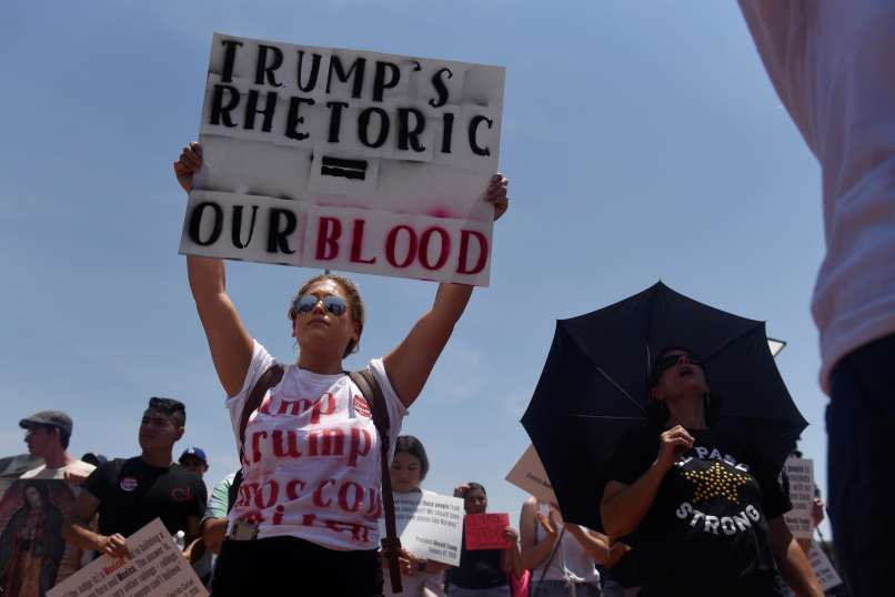 donald trump, protesti, el paso