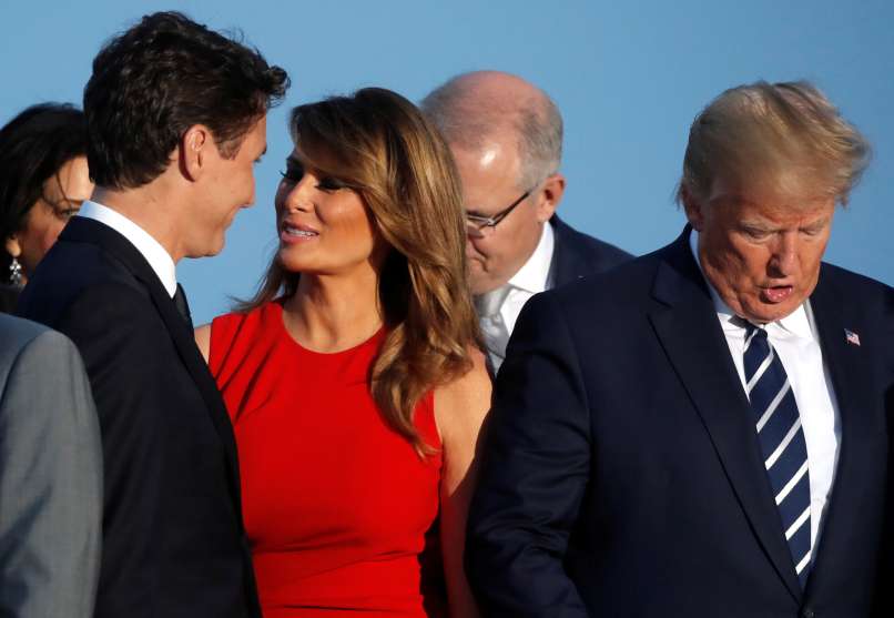 justin-trudeau, melania-trump, donald-trump