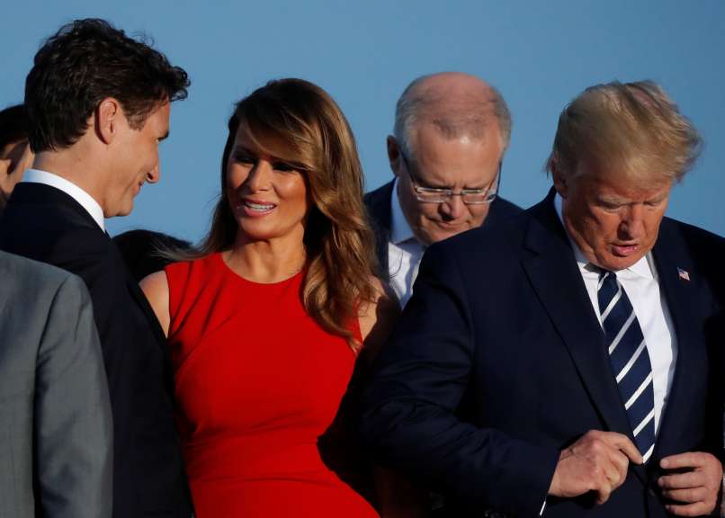 justin-trudeau, melania-trump, donald-trump