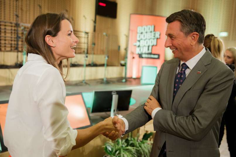 Sara Isaković in predsednik Borut Pahor