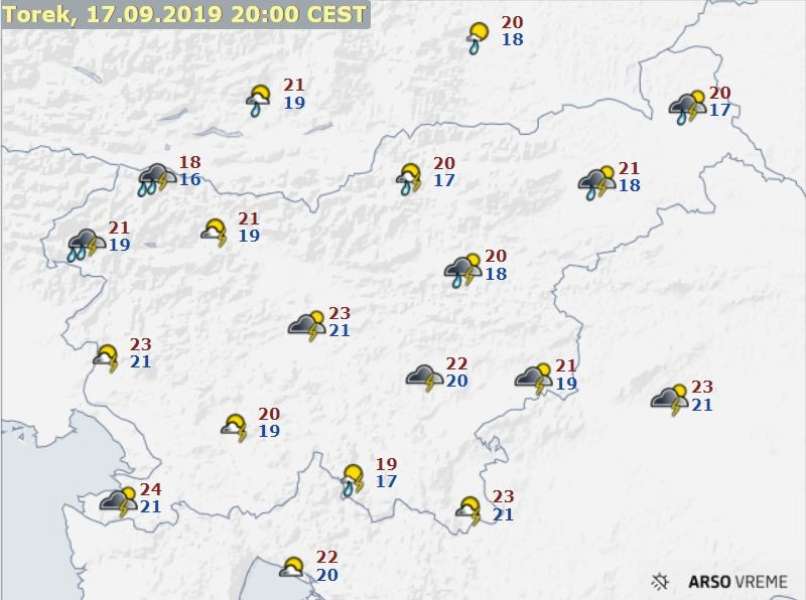 17. 9. 2019 padavine zvečer