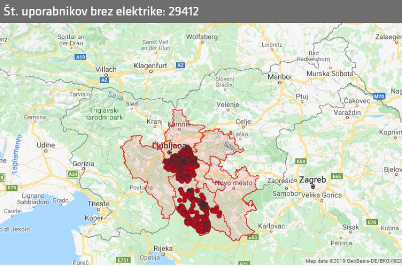 izpad elektrike