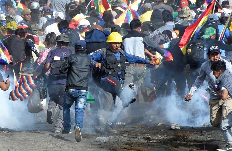 bolivija, spopadi
