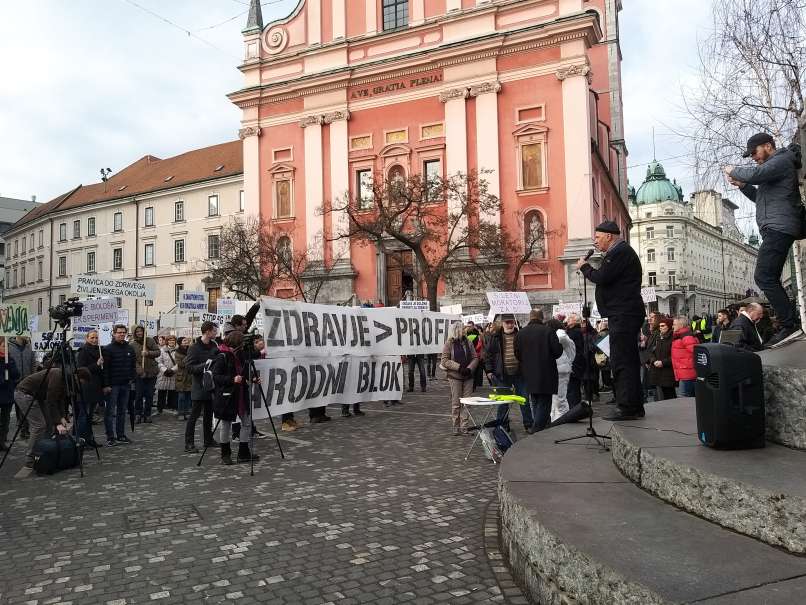 protest, prešernov trg