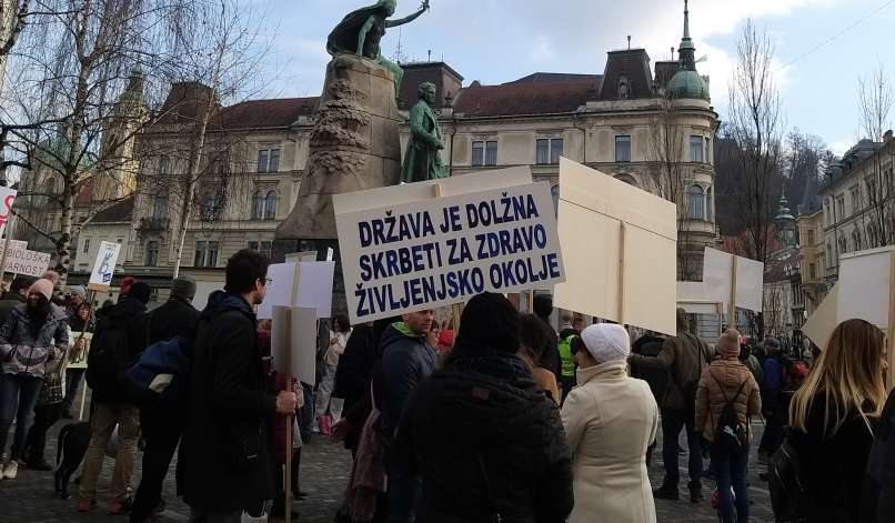 protest, prešernov trg