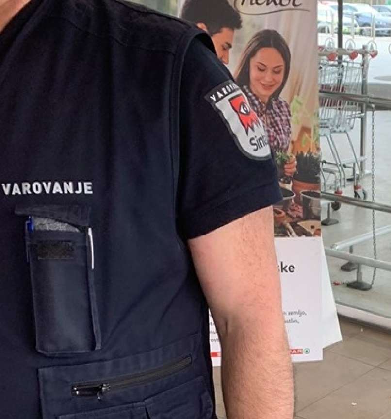 trgovina Špar, Zalog, kraja, napad na varnostnika