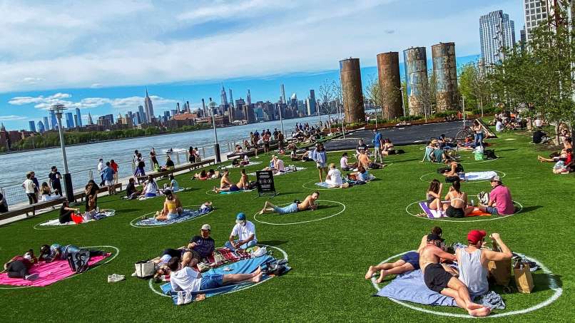 Domino Park, koronavirus, Brooklyn