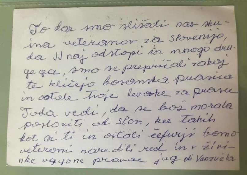 violeta-tomič, pismo, grozilno