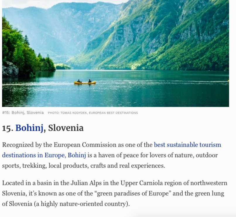 Forbes, Bohinj