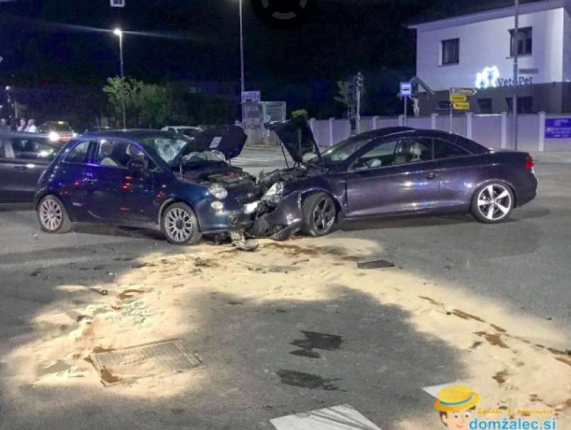 Posledice prometne nesreče v Preserjah