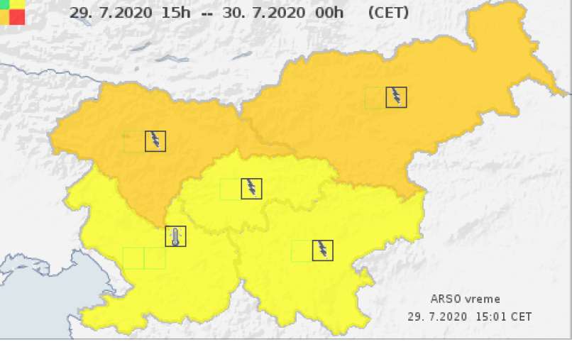 sever, slovenija, nevihte