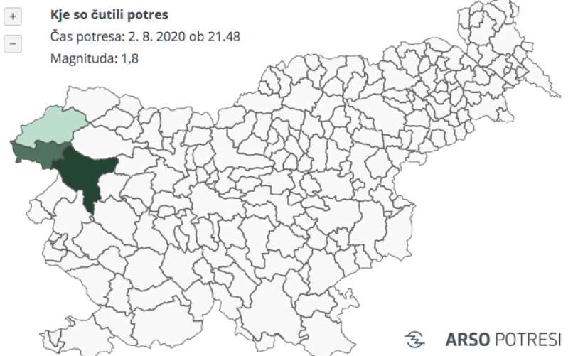 potres, arso