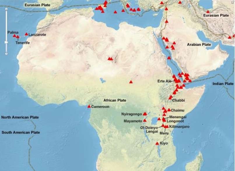 afrika, razpad, tektonika