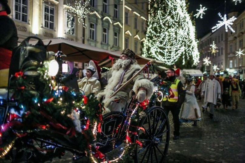 sprevod dedka Mraza v Ljubljani