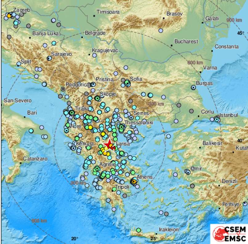 potres, grčija, Larissa