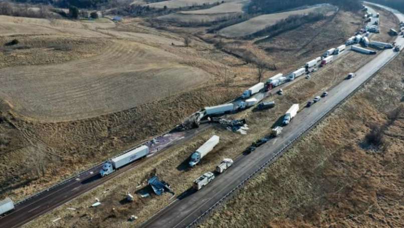 verižno trčenje, wisconsin