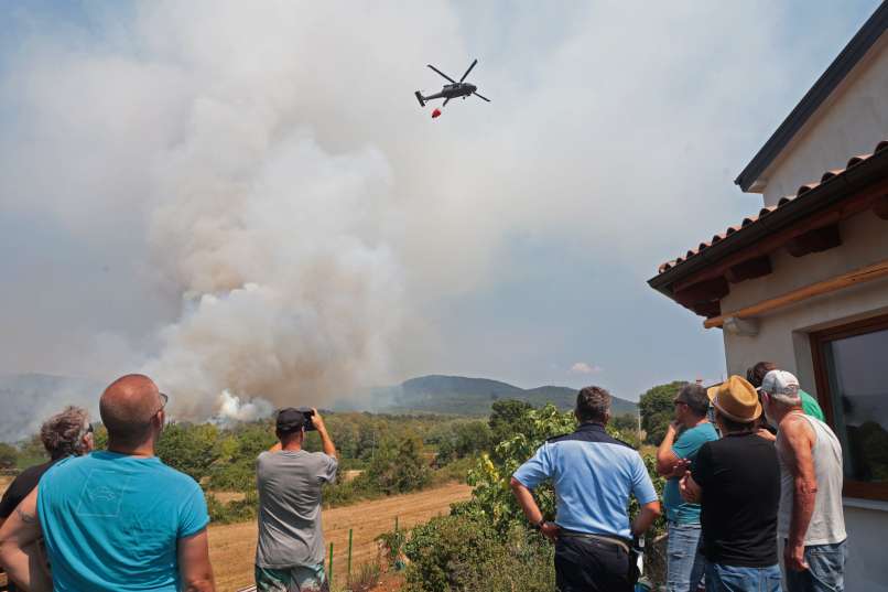 požar, gašenje, kostanjevica na krasu, 22.7.