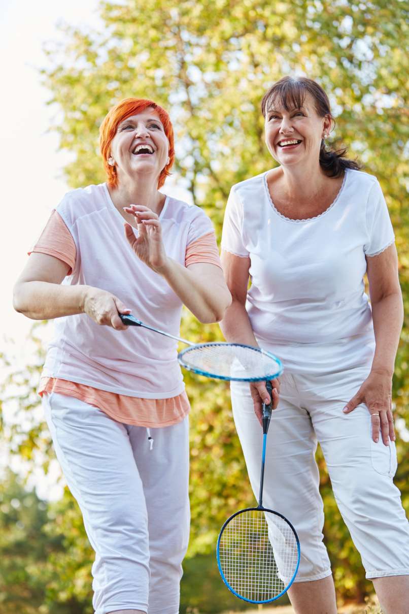 badminton, zabava, starejši, zlata leta 