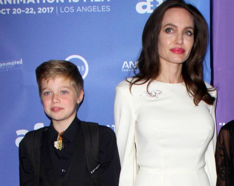 Shiloh Jolie-Pitt, Angelina Jolie and Zahara Jolie-Pitt