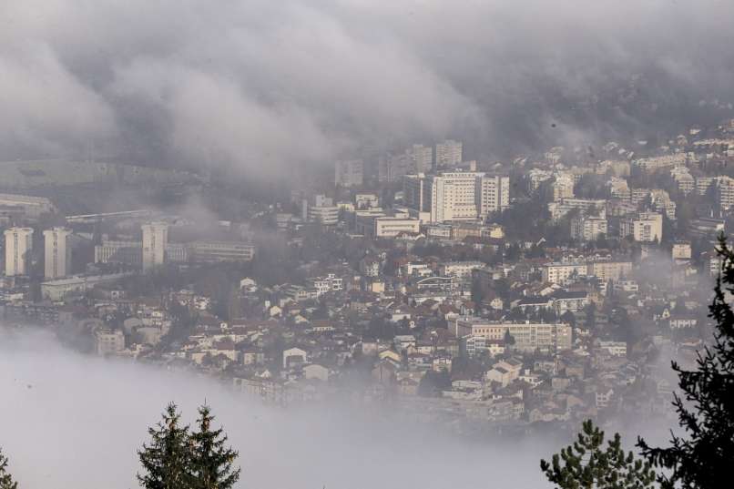 sarajevo, onesnažen zrak, kotlina