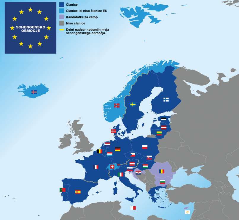 Zemljevid, Schengen