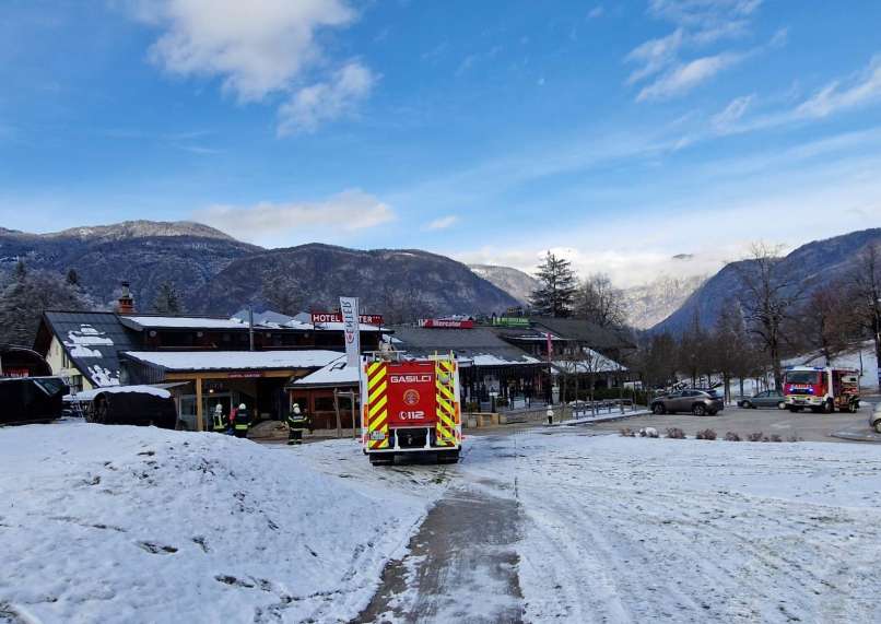 požar, hotel center, bohinj